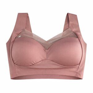 Air Cup Wireless Comfort Bra Molded Wide Strap Pink XXL